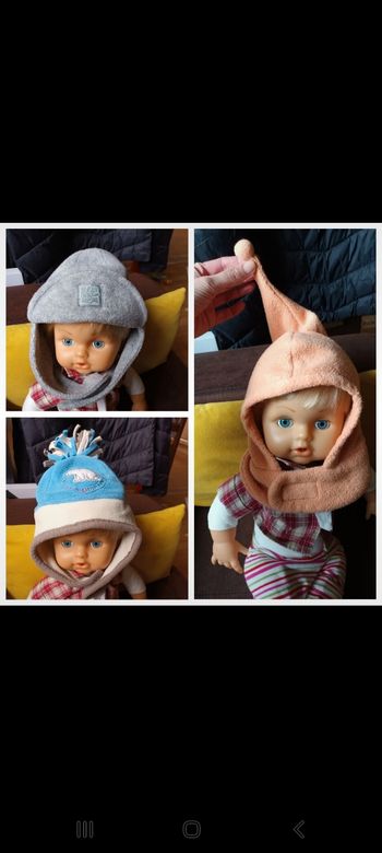 Lot 3 bonnets 👦 taille 6  12 mois