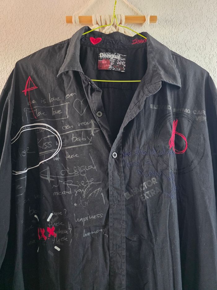 Chemise noire desigual taille xl - photo numéro 2