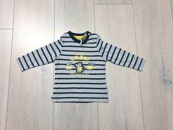 Maillot manche longue gris et noir. Garçon 6 mois. Marque Orchestra