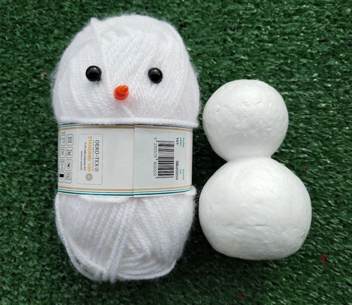 Lot Bonhomme de neige pelote de laine - photo numéro 7