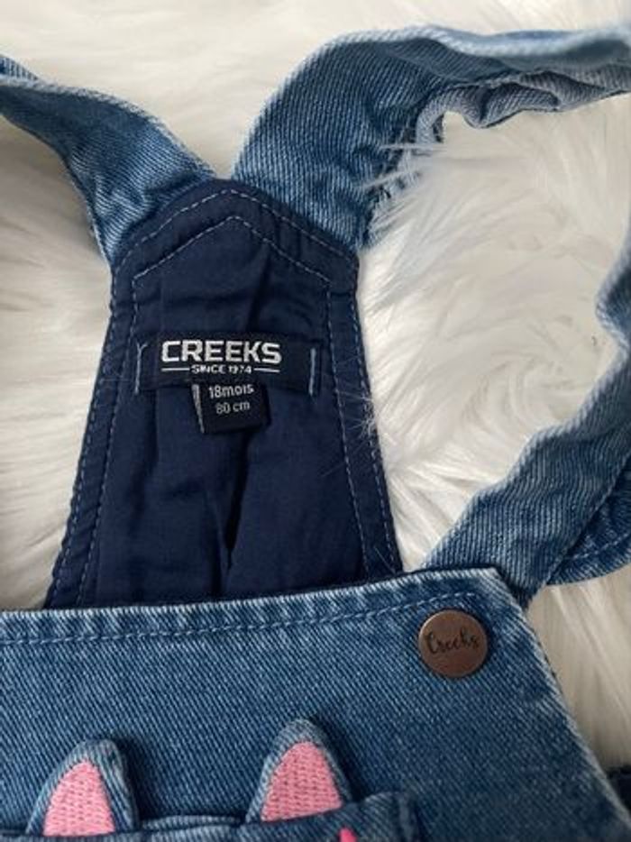 Salopette en jean bébé fille 18mois Creeks - photo numéro 3