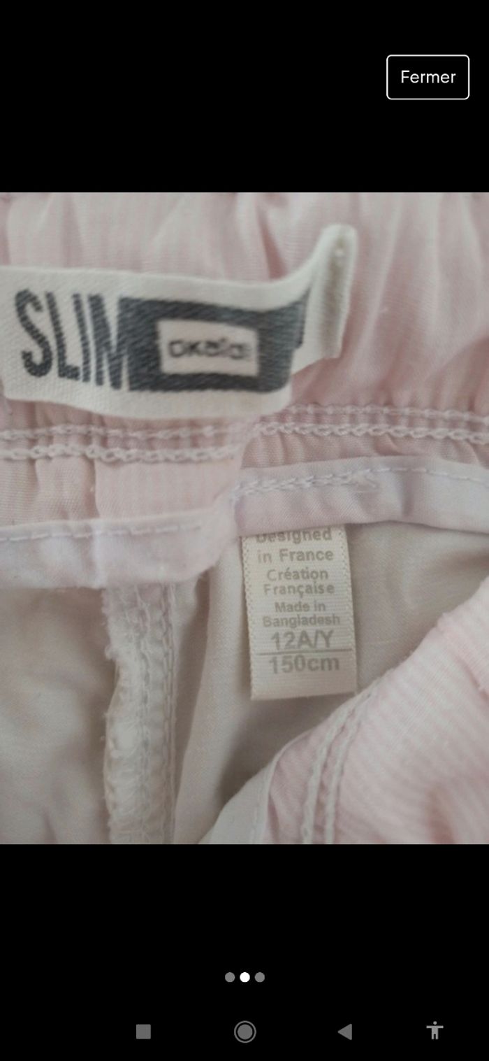 Jean slim blanc 12 ans Okaïdi - photo numéro 2