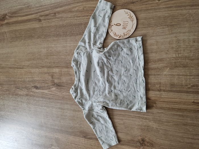 T-shirt Manches Longues Gris Clair Motif All-Over 'Powerful' Kiabi - 6 mois - photo numéro 3