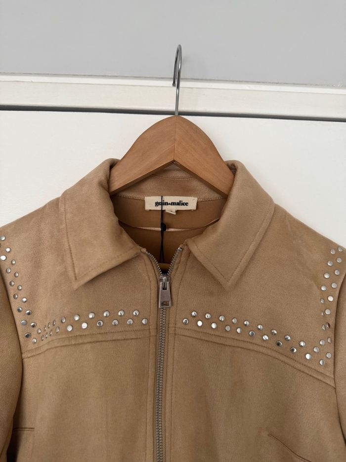 Veste neuve daim 2026 Grain de Malice suédine daim cloutée - photo numéro 8