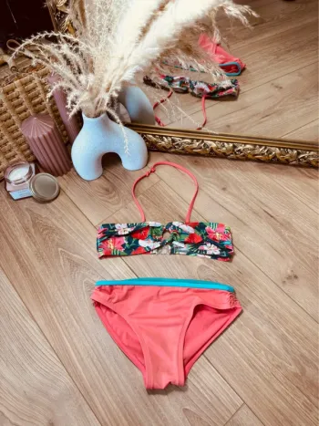 Taille 10 ans maillot de bain 2 pièces fille Orchestra multicolore 🩷