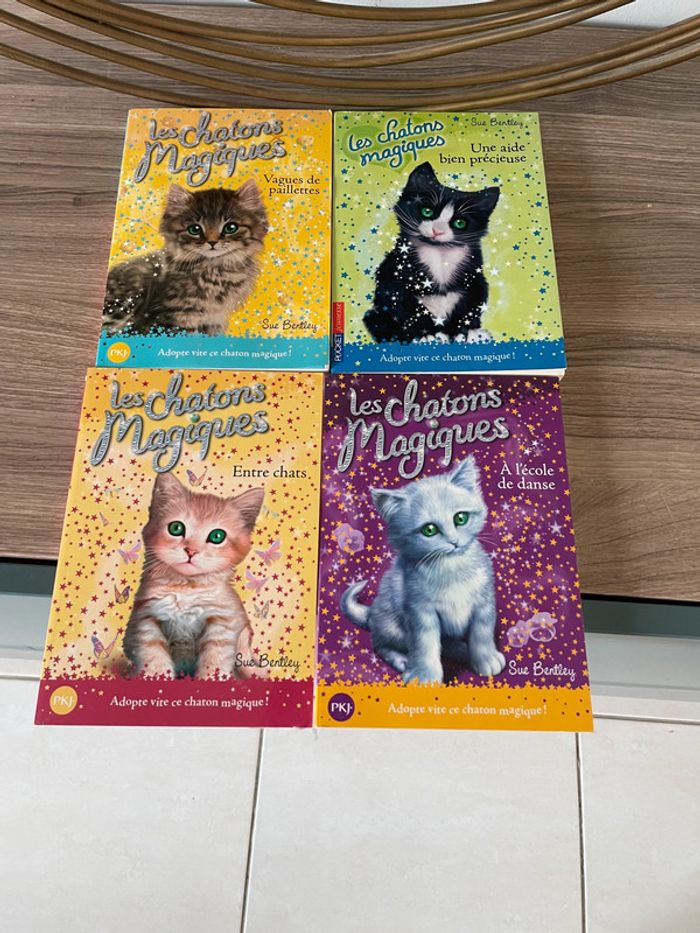 Lot de 4 livres les chatons magiques