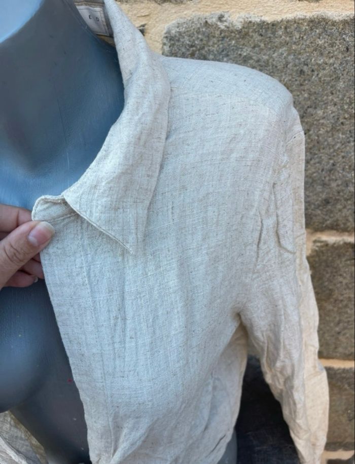 Blouse beige en lin - Missguided - photo numéro 2