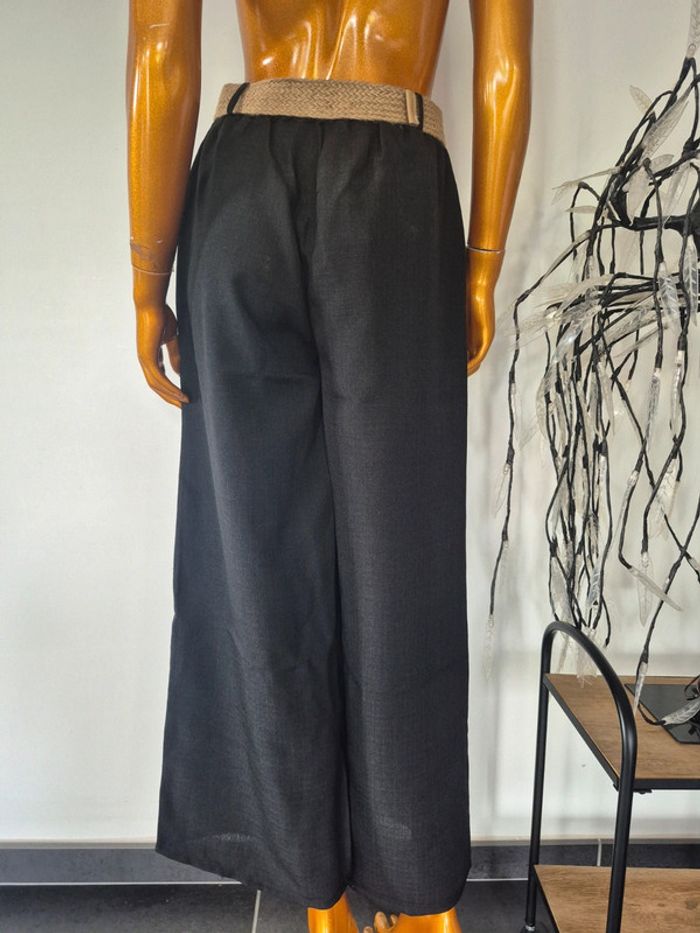 Pantalon Femme Palazzo Noir avec ceinture Taille S/M - photo numéro 2