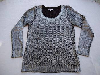 Pull métallisé femme