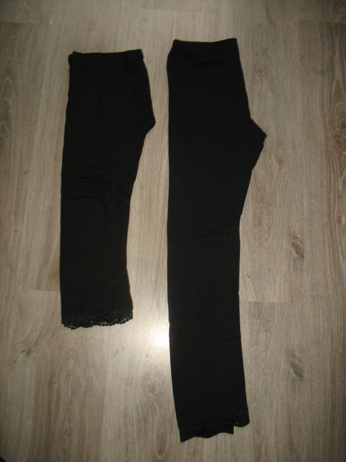 LOT DE 2 LEGGINGS NOIR - TAILLE 1 - n°01