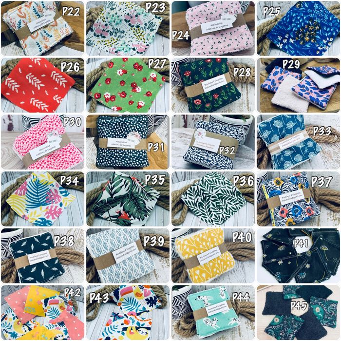 Lot de 24 lingettes lavable fille assortiment aléatoire - photo numéro 3