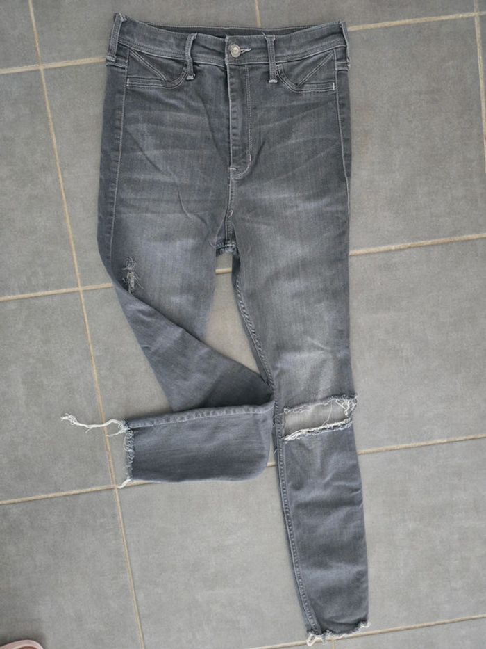 Jean skinny taille haute Hollister
