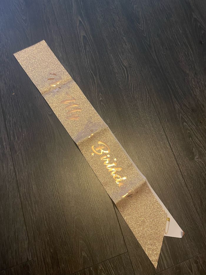 Diadème + écharpe anniversaire 7 ans