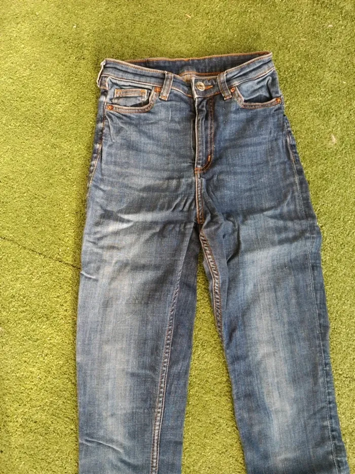 Jean skinny taille haute Monki Oki bleu taille 34 - photo numéro 3