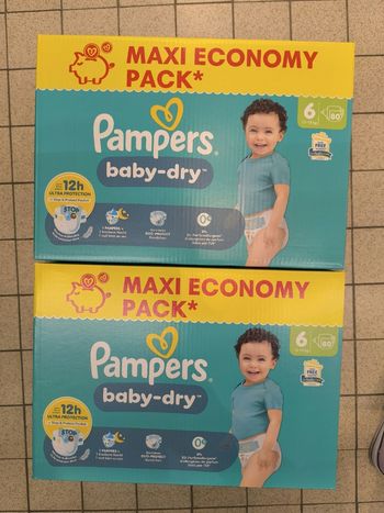 Pampers Baby dry T6 - 2*80 couches
