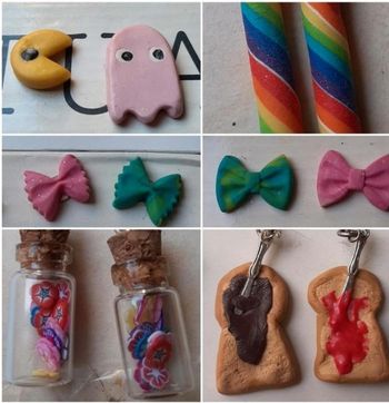 Boucles d'oreilles fimo