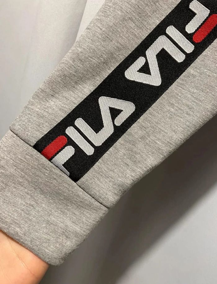 sweat fila gris mixte neuf - photo numéro 3