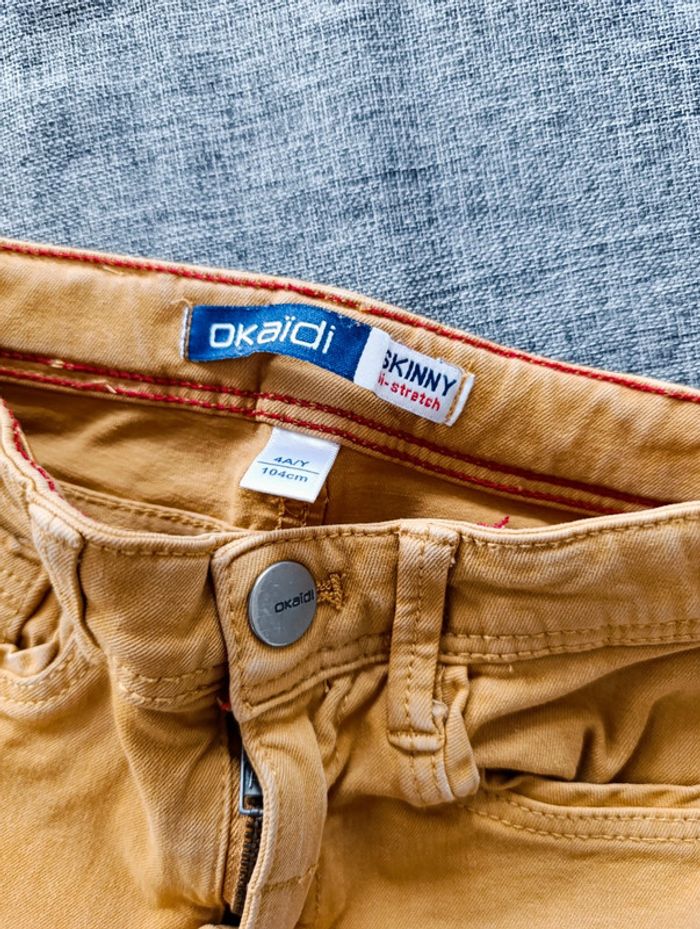 Jeans moutarde Okaïdi 4 ans - photo numéro 3