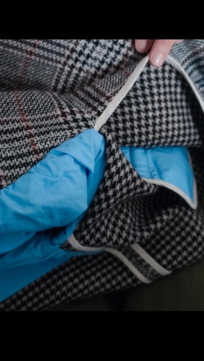 Manteau tartan gris manches chemise Souvenir - photo numéro 7