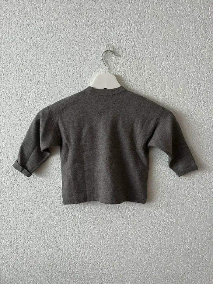 Sweat Zara Baby 12-18 mois (86 cm) gris avec poche - photo numéro 2