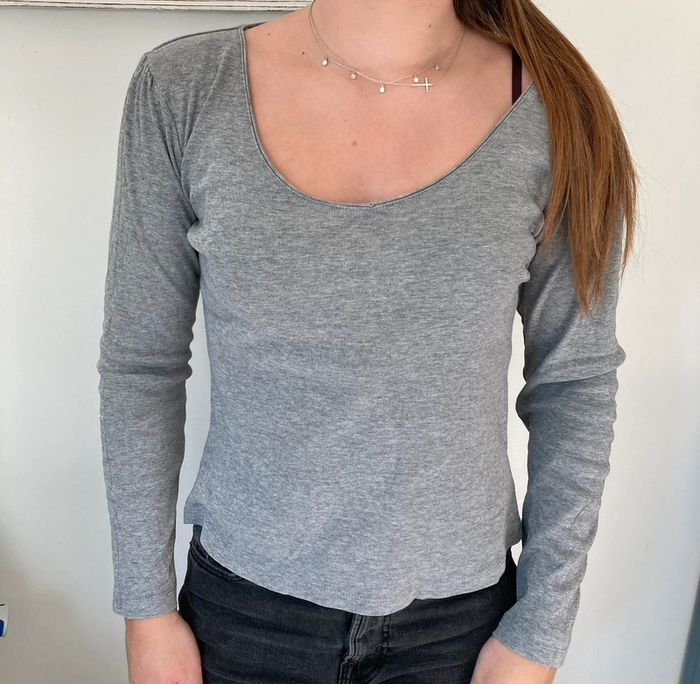 Tee shirt manches longues gris grain de malice Taille S