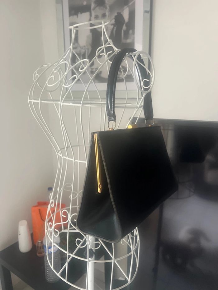 Sac vintage année 1970 en cuir - photo numéro 7
