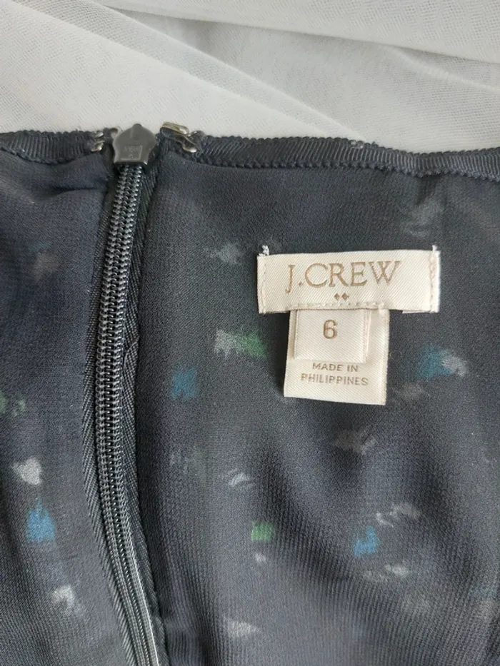 Robe d'été J.Crew – Taille 6 – Noir Imprimé – État : Excellent - photo numéro 3