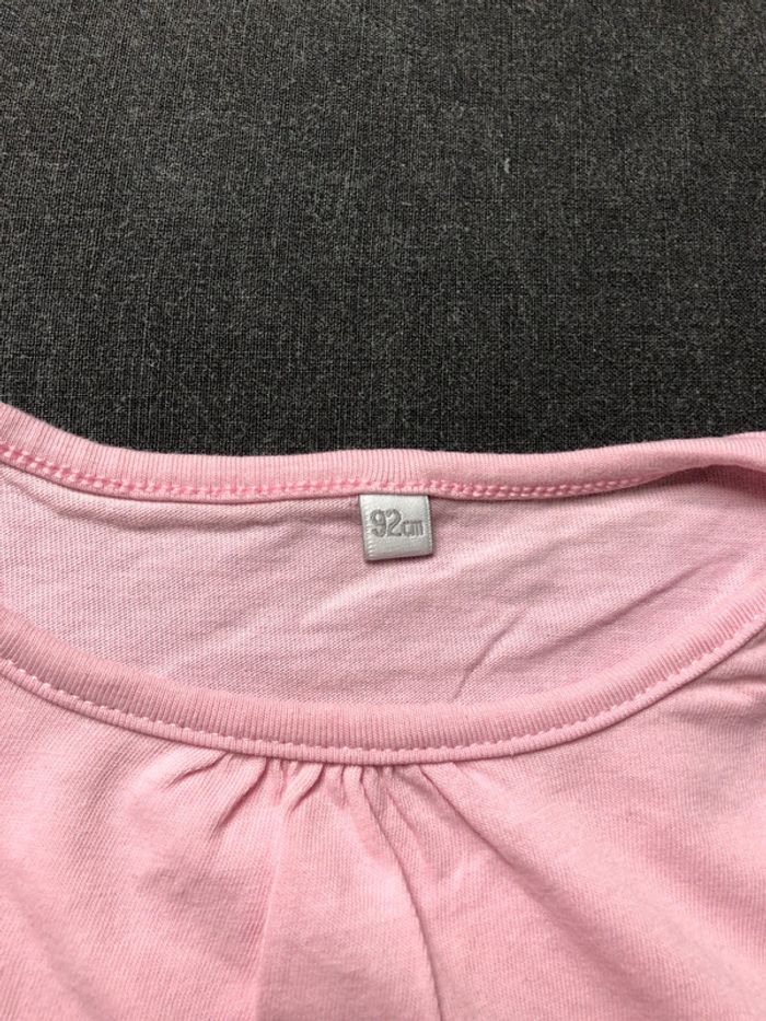 Tee shirt uni rose - photo numéro 3