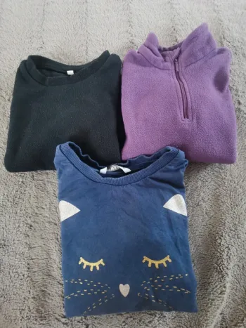 2 polaires et 1 sweat 5 ans