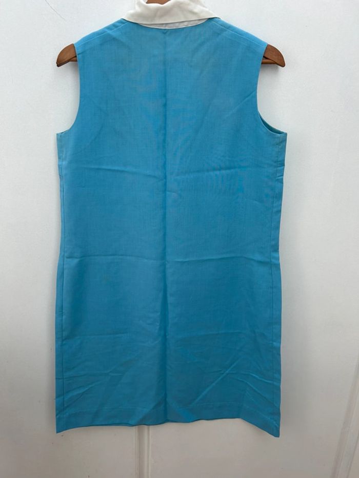 Robe en Tergal année 70 - bleu et blanche taille 40 - photo numéro 8