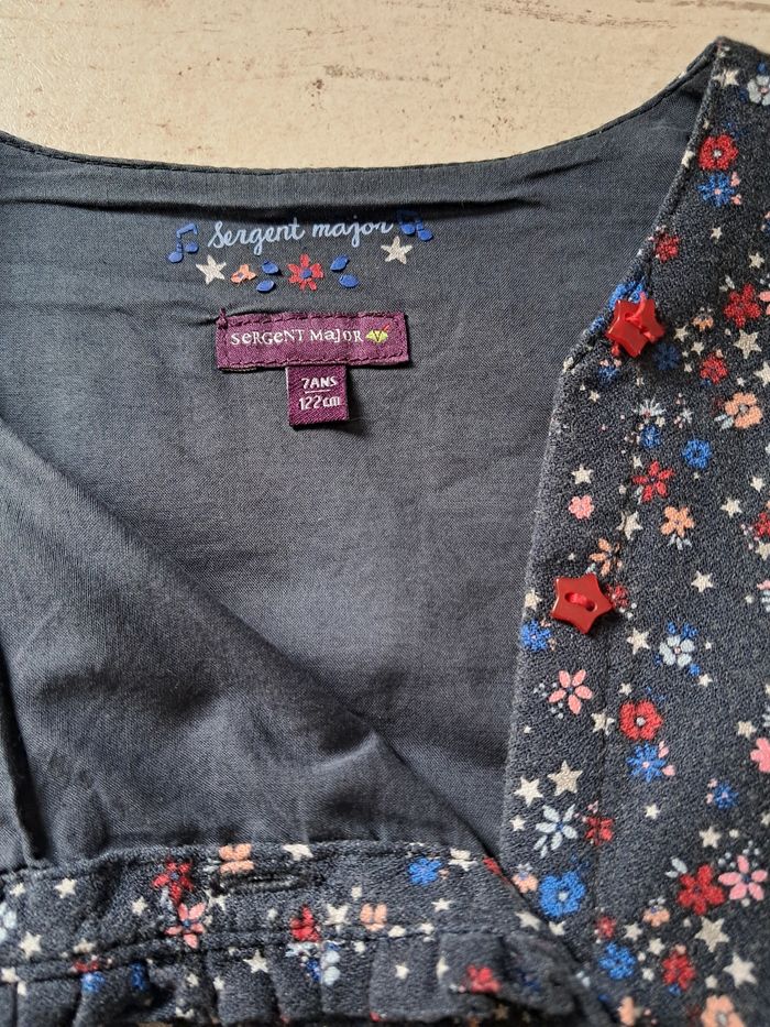 Robe sans manches marine à fleurs Sergent Major 7 ans - photo numéro 4
