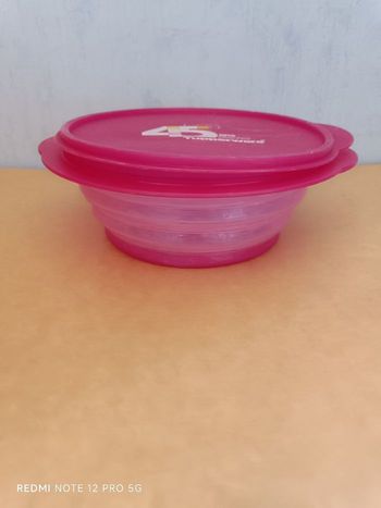 Boîte pliable ( gain de place) Tupperware 1,5 L fuchsia collector