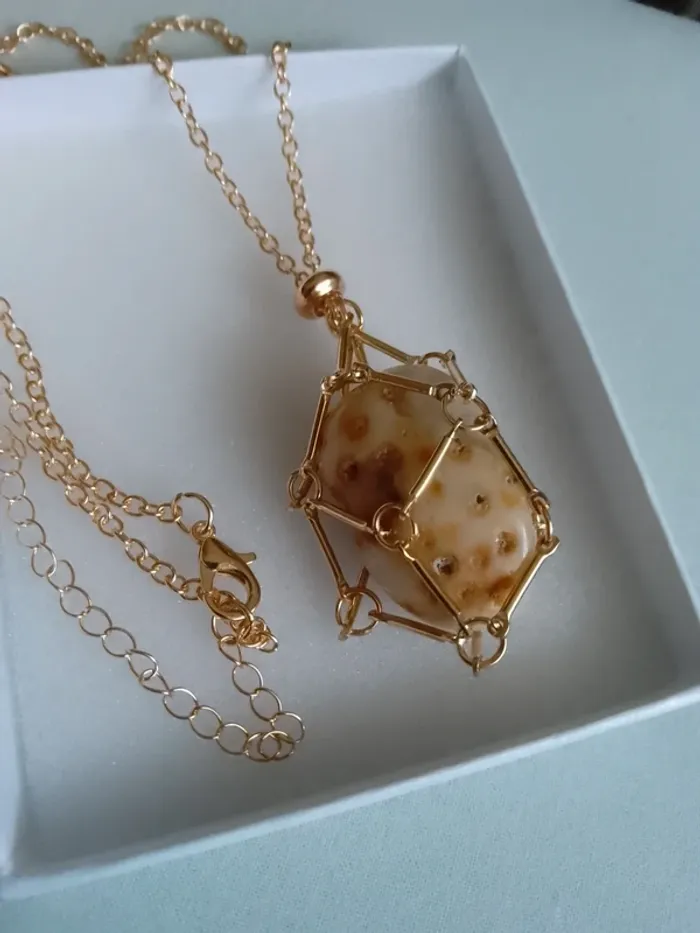 Collier pierre naturelle d'agate - photo numéro 4