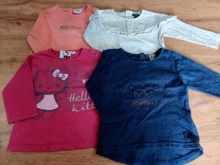 4 t-shirts manches longues 9 mois