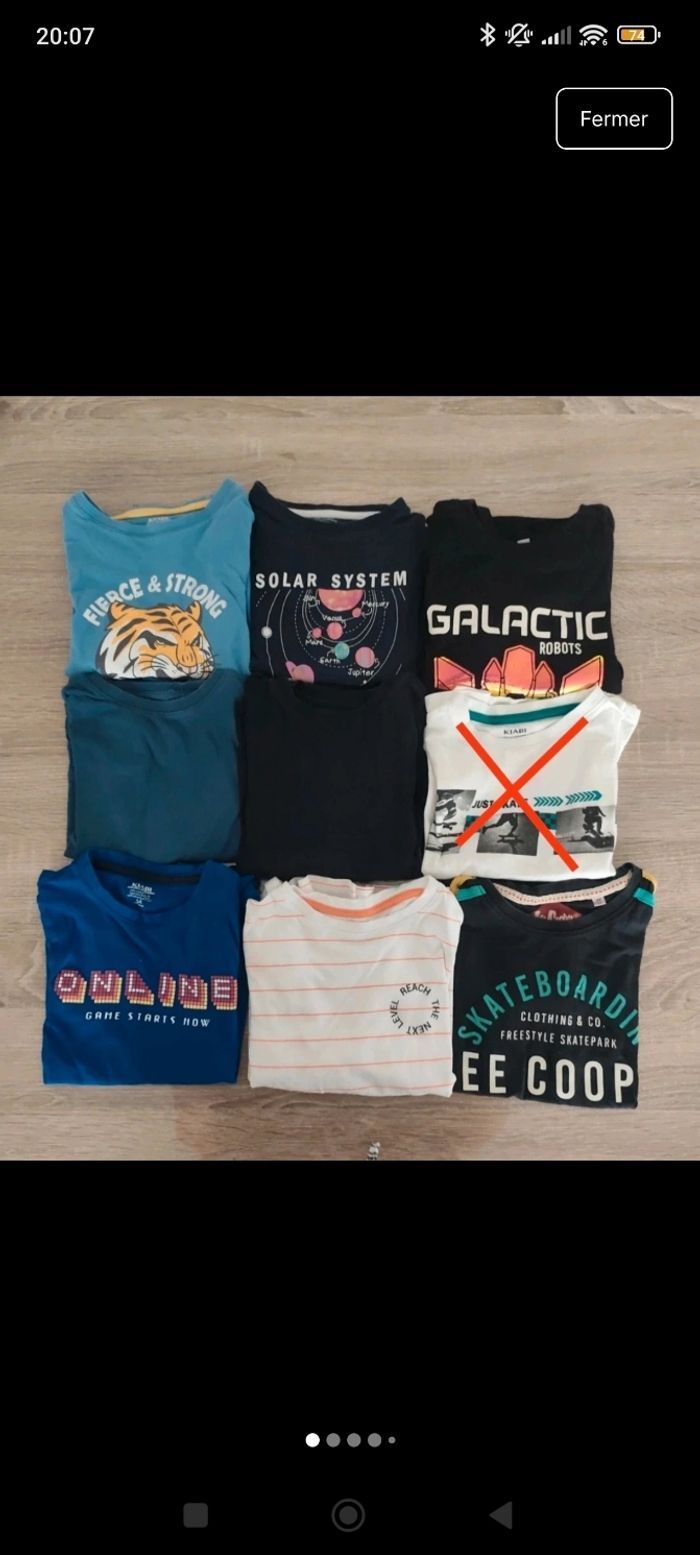 Lot 8 tee-shirts ML et MC garçon 6 ans - photo numéro 1