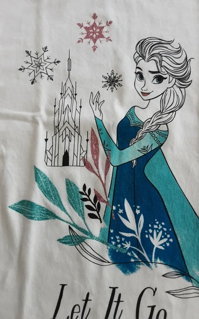 Lot 2 t-shirts reine des neiges - photo numéro 4