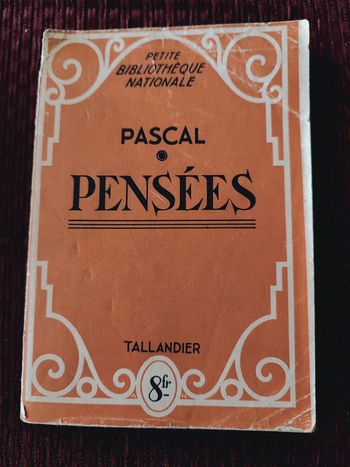 Livre ancien, rare : Pensées - Pascal