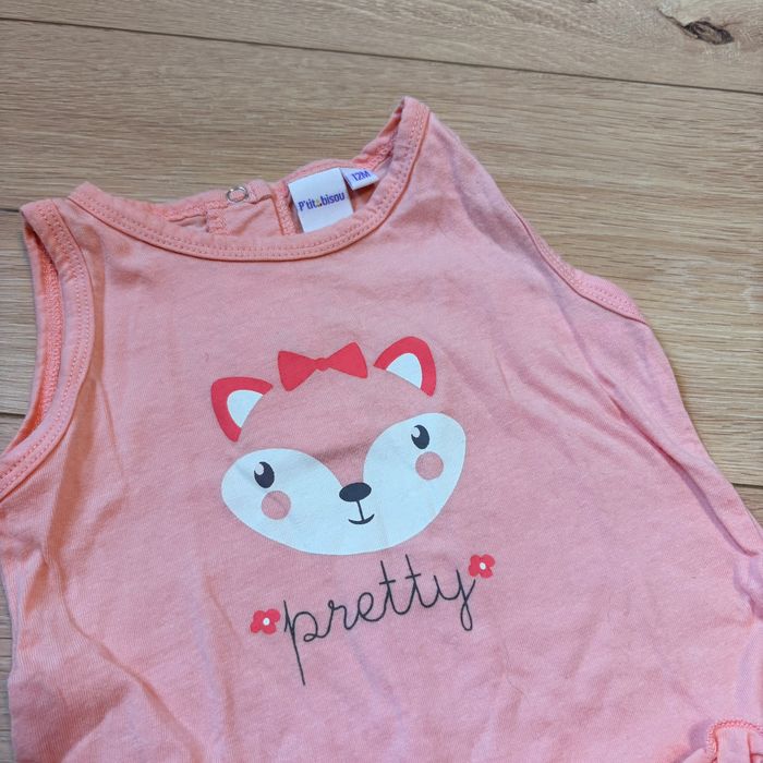 Robe bébé P’tit Bisou 12 mois rose renard - photo numéro 2