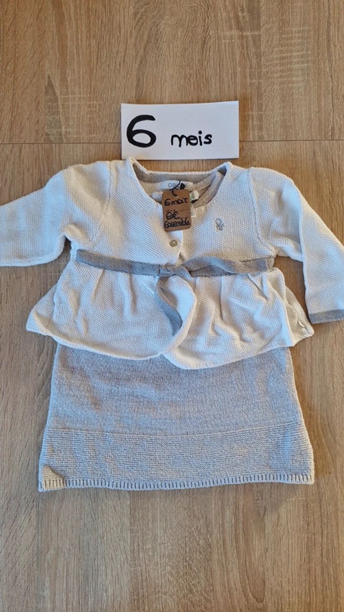 🌜 Ensemble robe cardigan 6 mois. #lunaGL6mois🌛