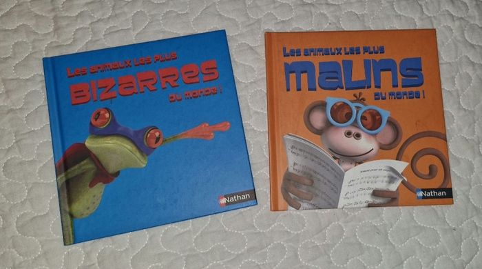 Lot de 2 livres les animaux les plus bizarres et malins
