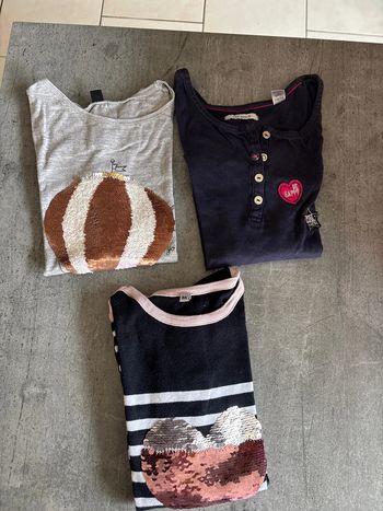 Lot de 3 tee-shirts ML 8 ans