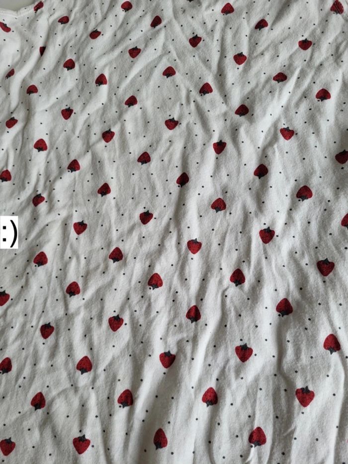 Chemise de nuit débardeur fraises 10 ans - photo numéro 2
