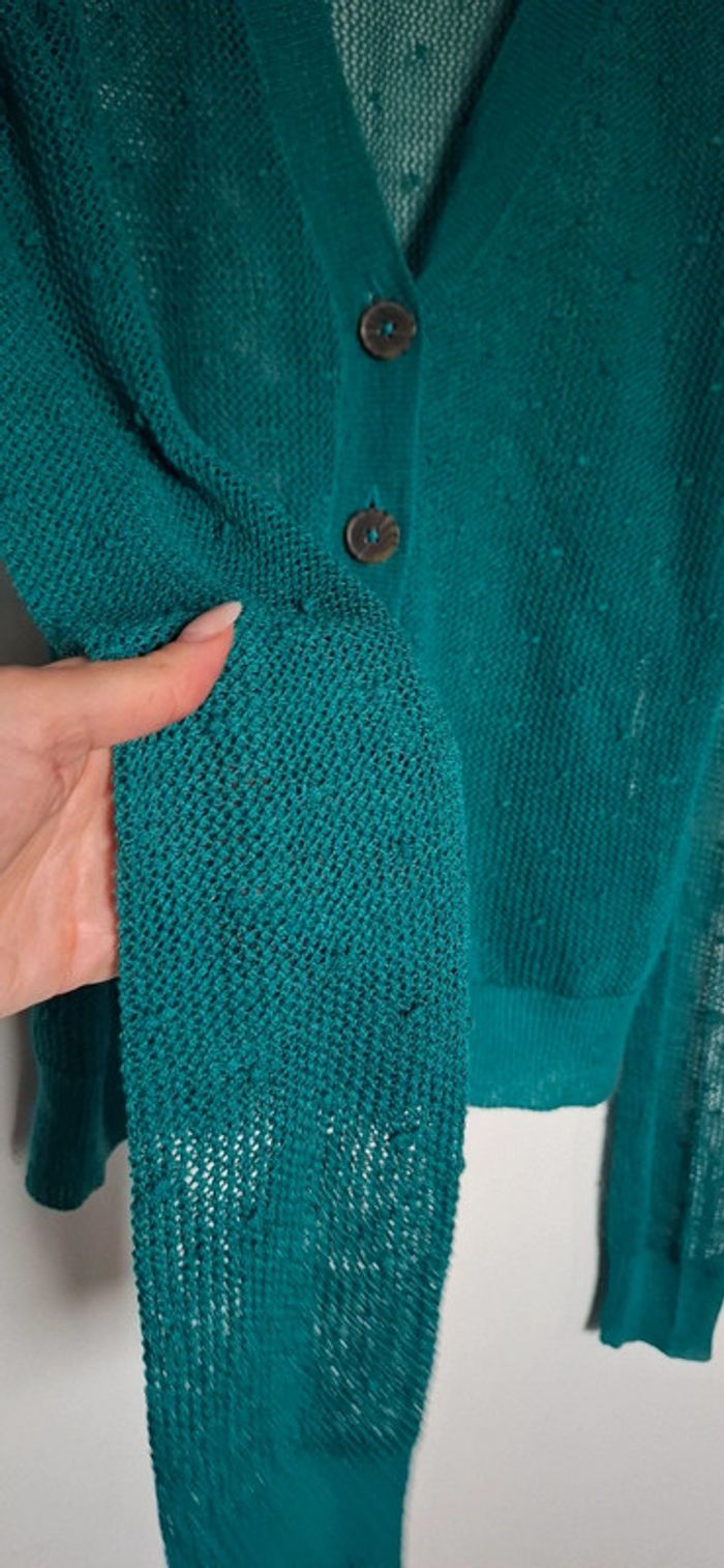 Gilet fin bleu canard Promod - photo numéro 3