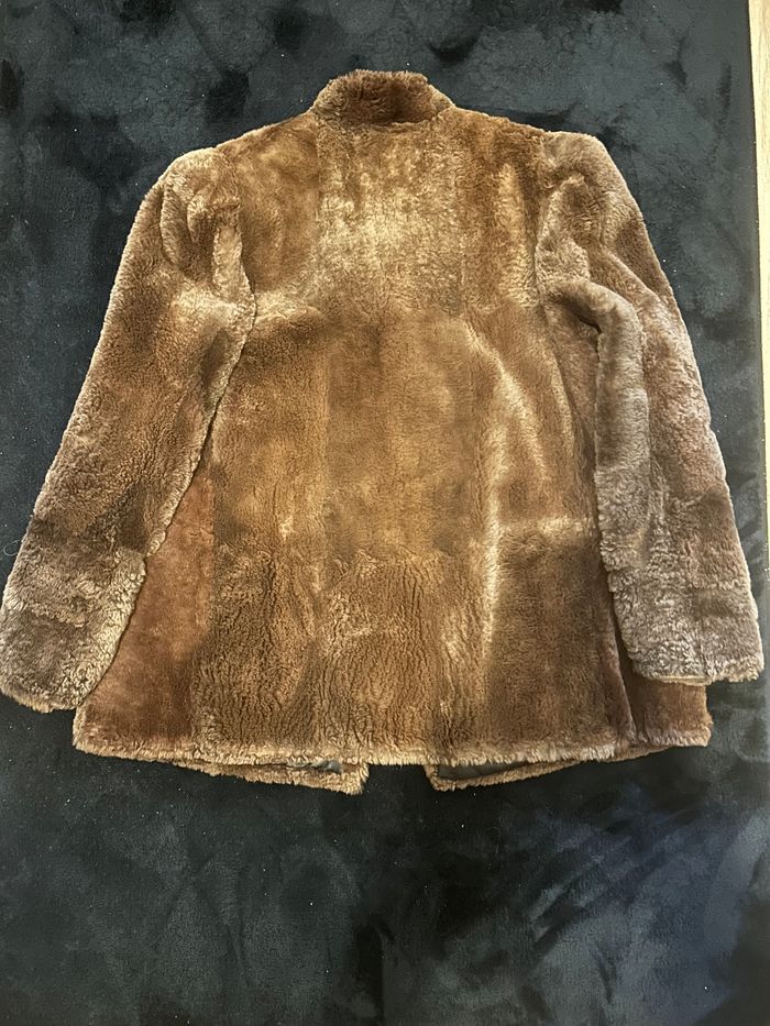 Manteau femme en mouton doré vintage - photo numéro 3
