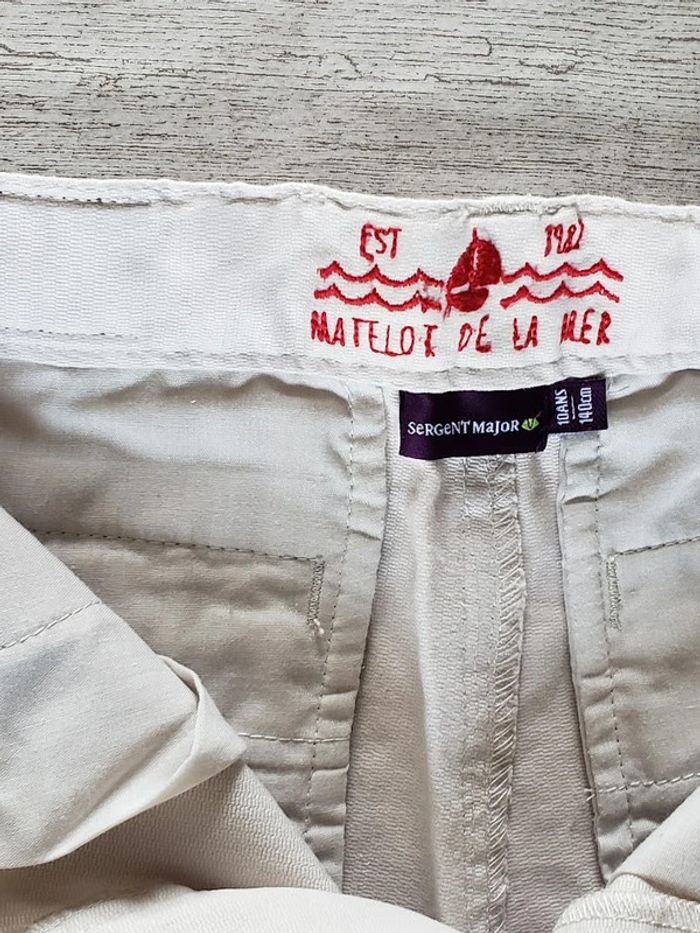 Pantalon en toile beige avec ceinture 10 ans Sergent Major - photo numéro 4