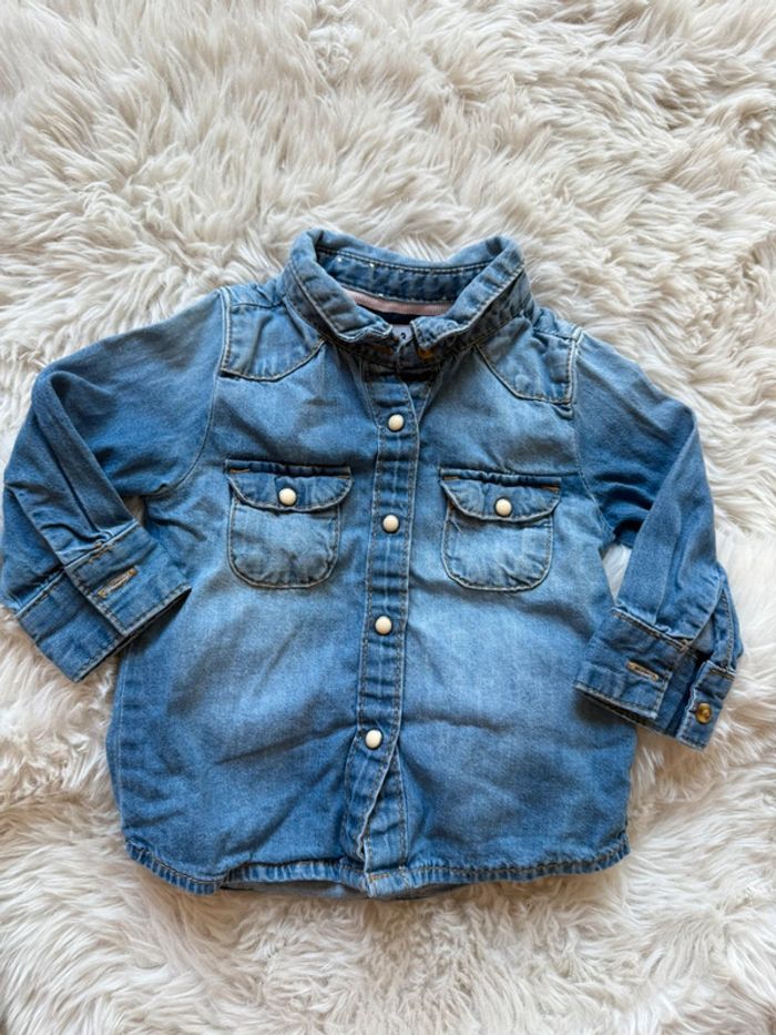Chemise bébé fille en jean