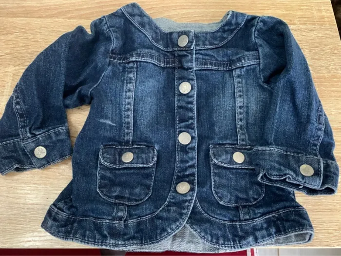 Veste en jean bleu 6 mois avec boutons vintage