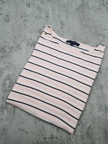 Sweat rayé Tommy Hilfiger manches 3/4 – Taille L/40 Femmes