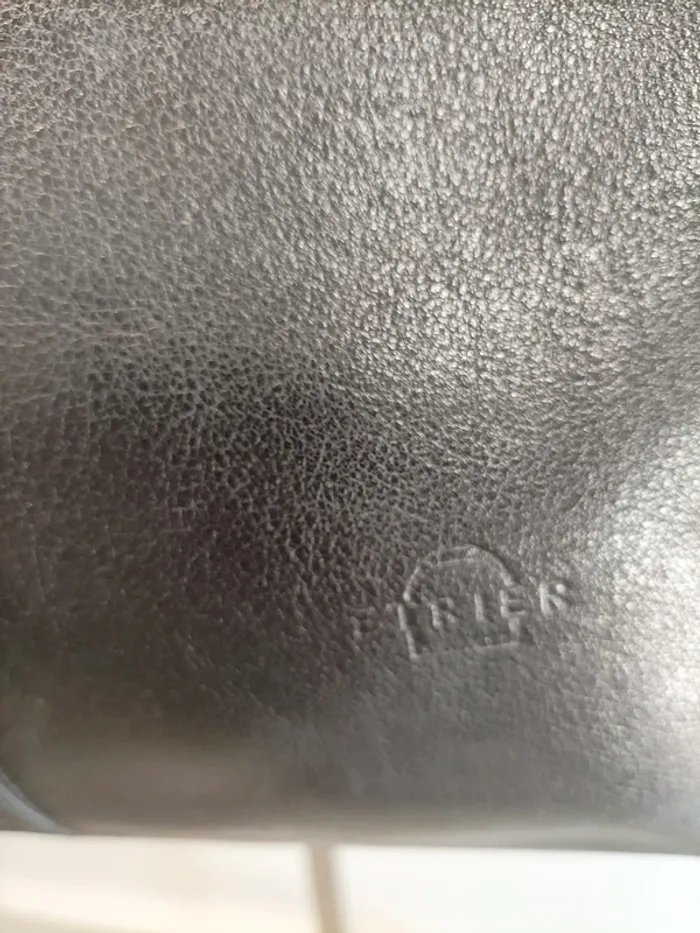 Sac à main sacoche cuir noir Etrier chic vintage été - photo numéro 8