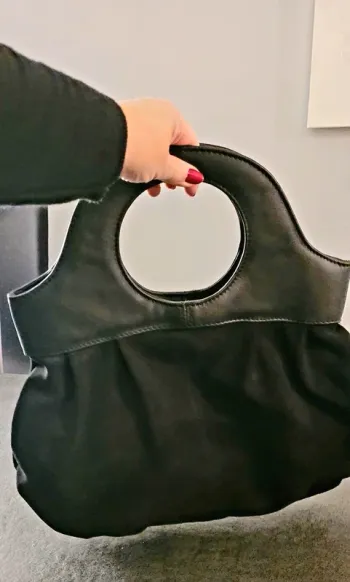 Sac suéde et cuir noir TeX neuf